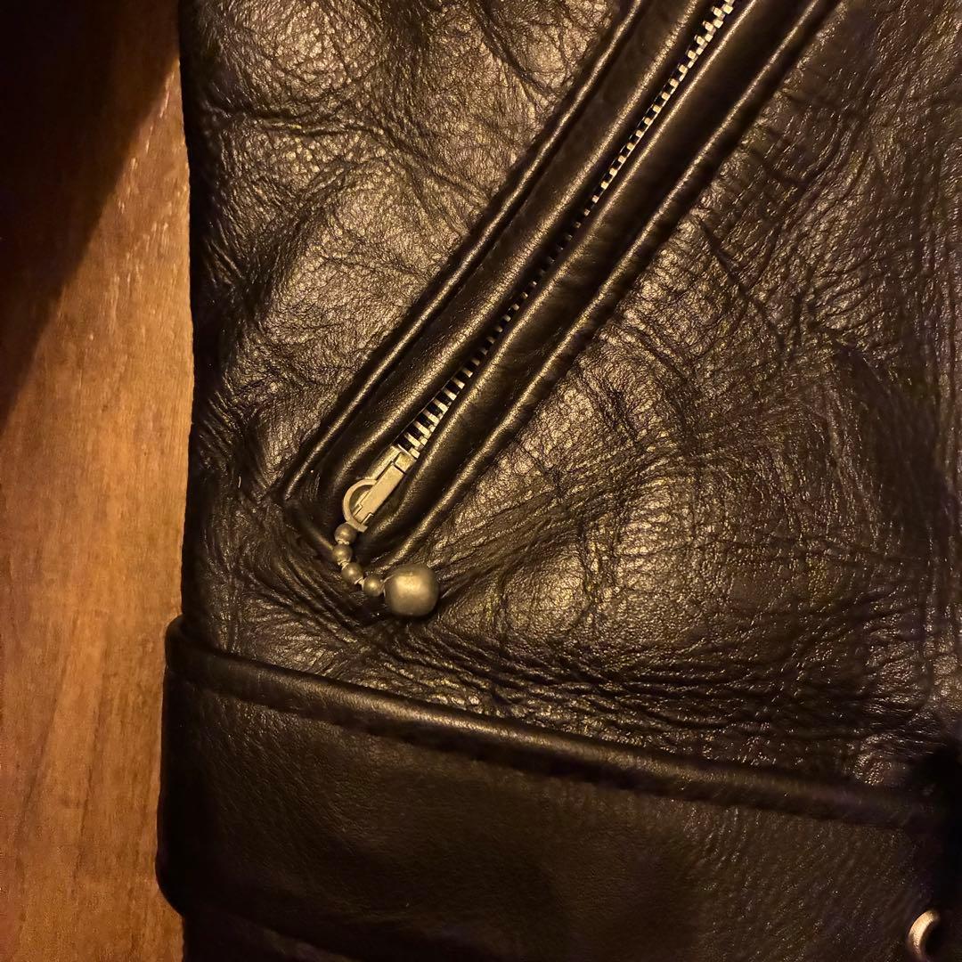 70s〜80s uk vintage レザーダブルライダースジャケット 古着