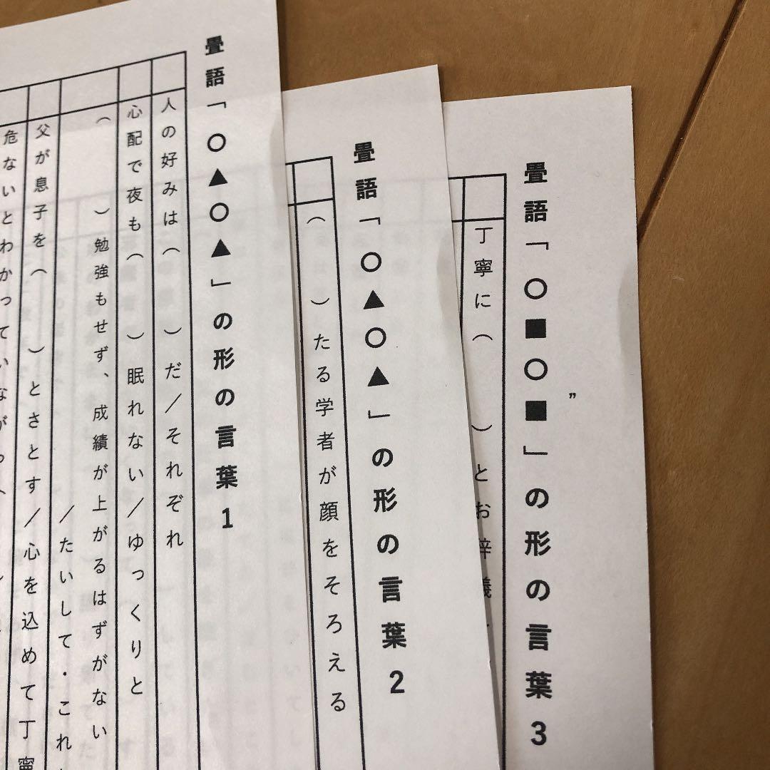 穂高　灘中　中学受験　国語 1日目対策資料　4セット