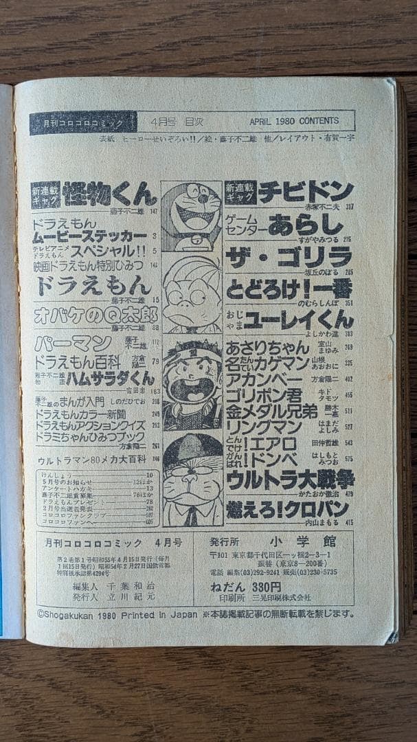 【歴史的資料】月刊コロコロコミック 1980年 11冊セット（3月号のみ欠品）