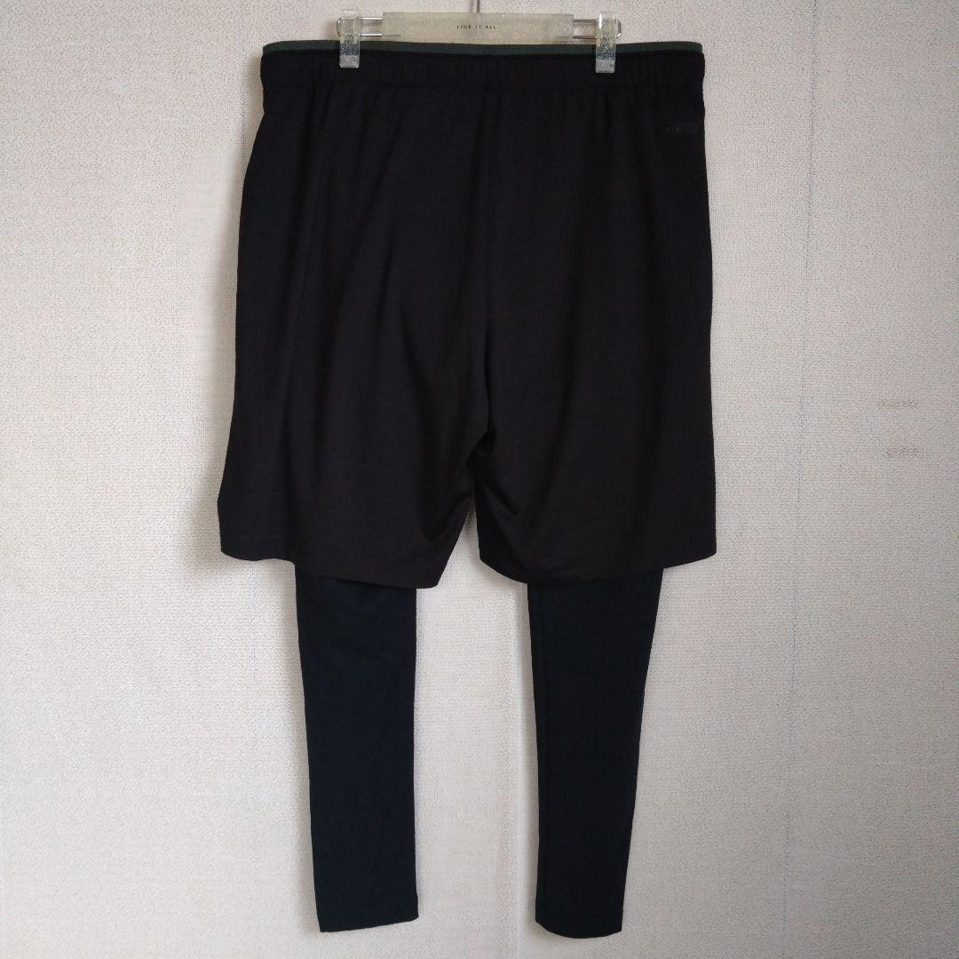 エンポリオアルマーニEA7レイヤードパンツトレーニングパンツ黒ビッグサイズXXL