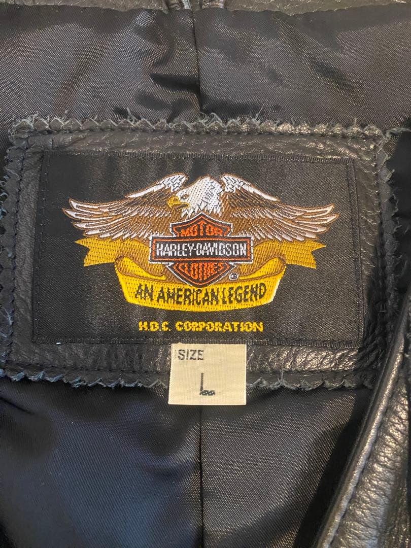 レザーベスト　レディース　牛革　フリンジ　Harley-Davidson