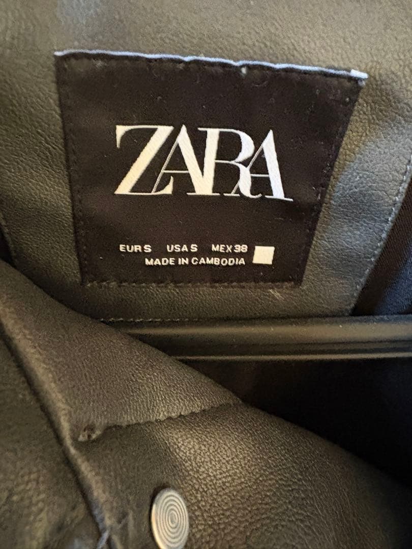 ZARA ブラック レザージャケット USA S