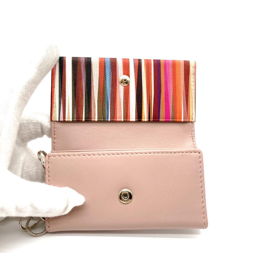 極美品 PaulSmith キーケース ４連 カードケース ピンク