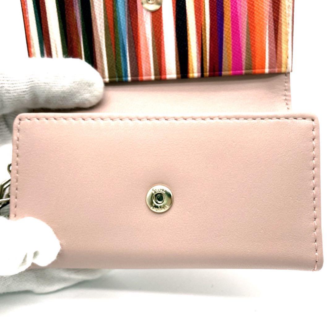極美品 PaulSmith キーケース ４連 カードケース ピンク