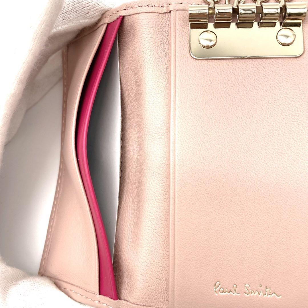 極美品 PaulSmith キーケース ４連 カードケース ピンク