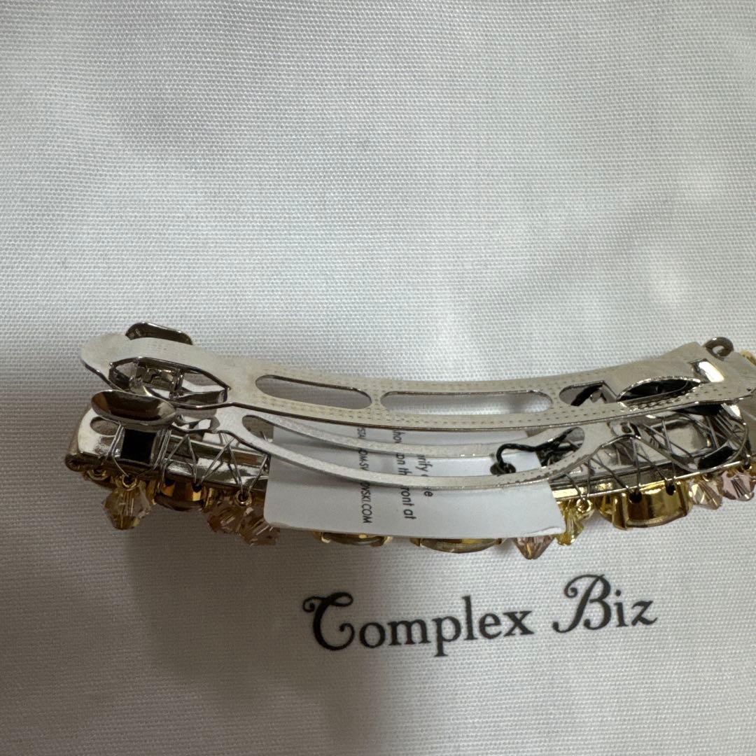 新品　Complex Biz レディアリーストーン バレッタ　ライトピンク