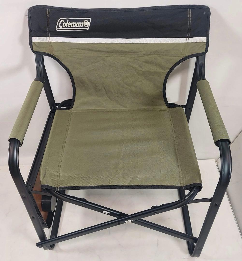 Coleman サイドテーブル付きデッキチェア オリーブ 2000033809
