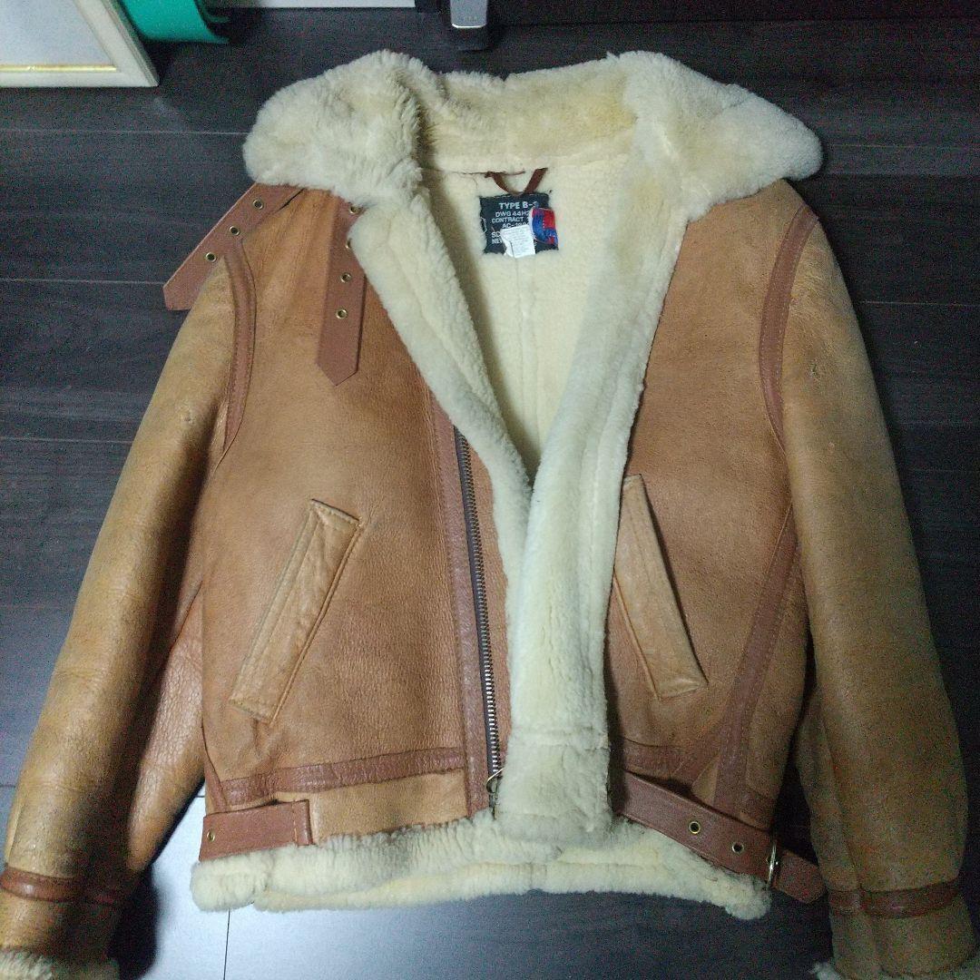 schott リアルムートン　レザージャケット　B-3 本革