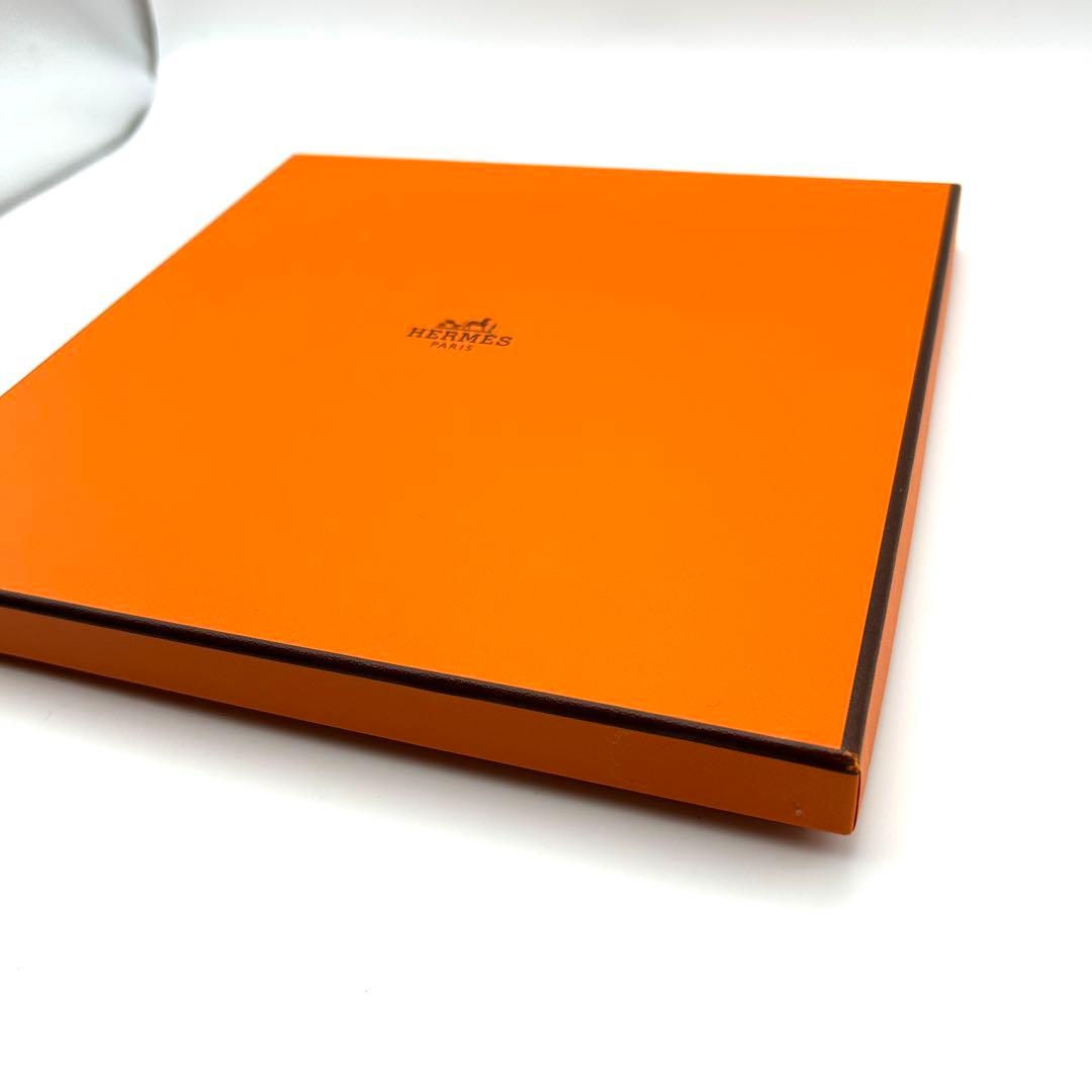 エルメス HERMES プチカレ スカーフ ポケットチーフ ブルー 絹