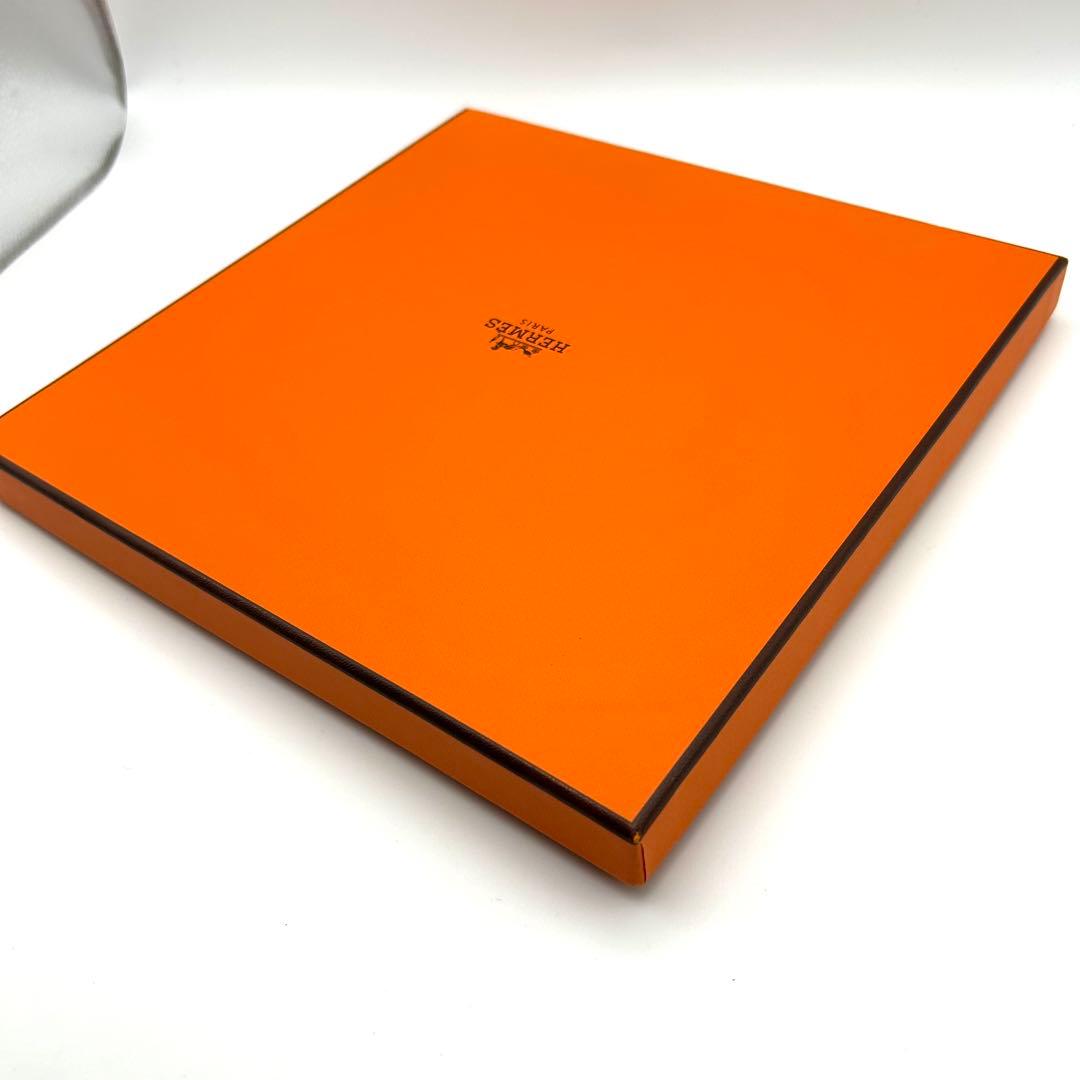 エルメス HERMES プチカレ スカーフ ポケットチーフ ブルー 絹