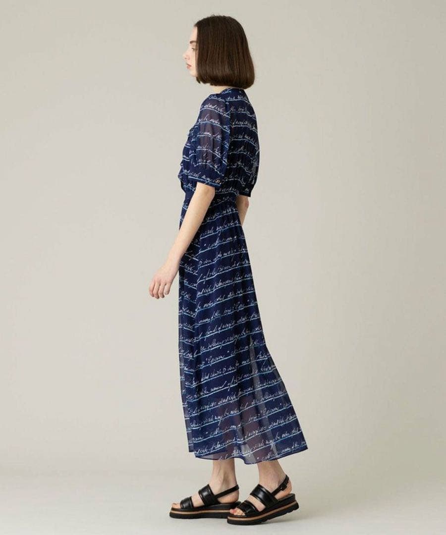 LOULOU WILLOUGHBY RATTIレタードボーダーワンピース美品