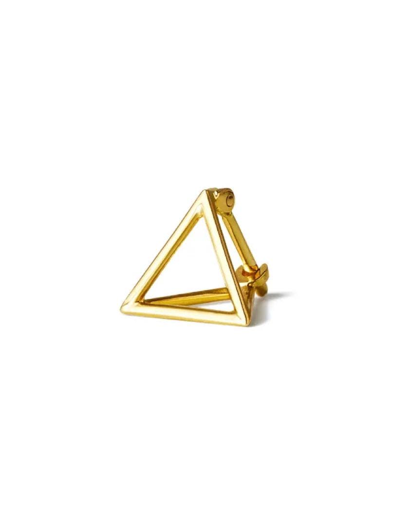SHIHARA/シハラ/トライアングルピアス10/18k yellow gold