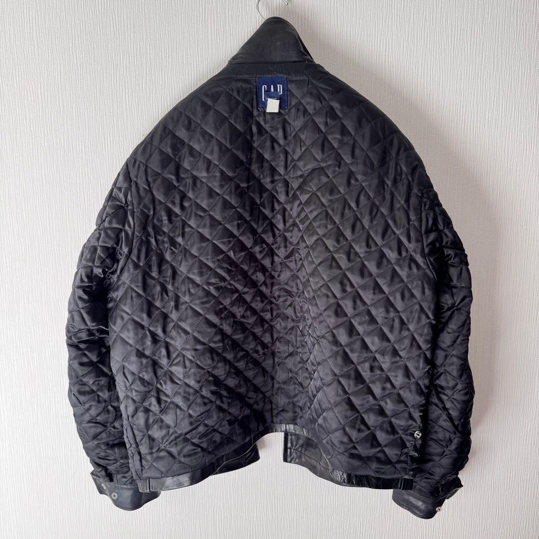 [90s] OLD GAP アルミジップ レザージャケット　ビンテージ 野村訓一