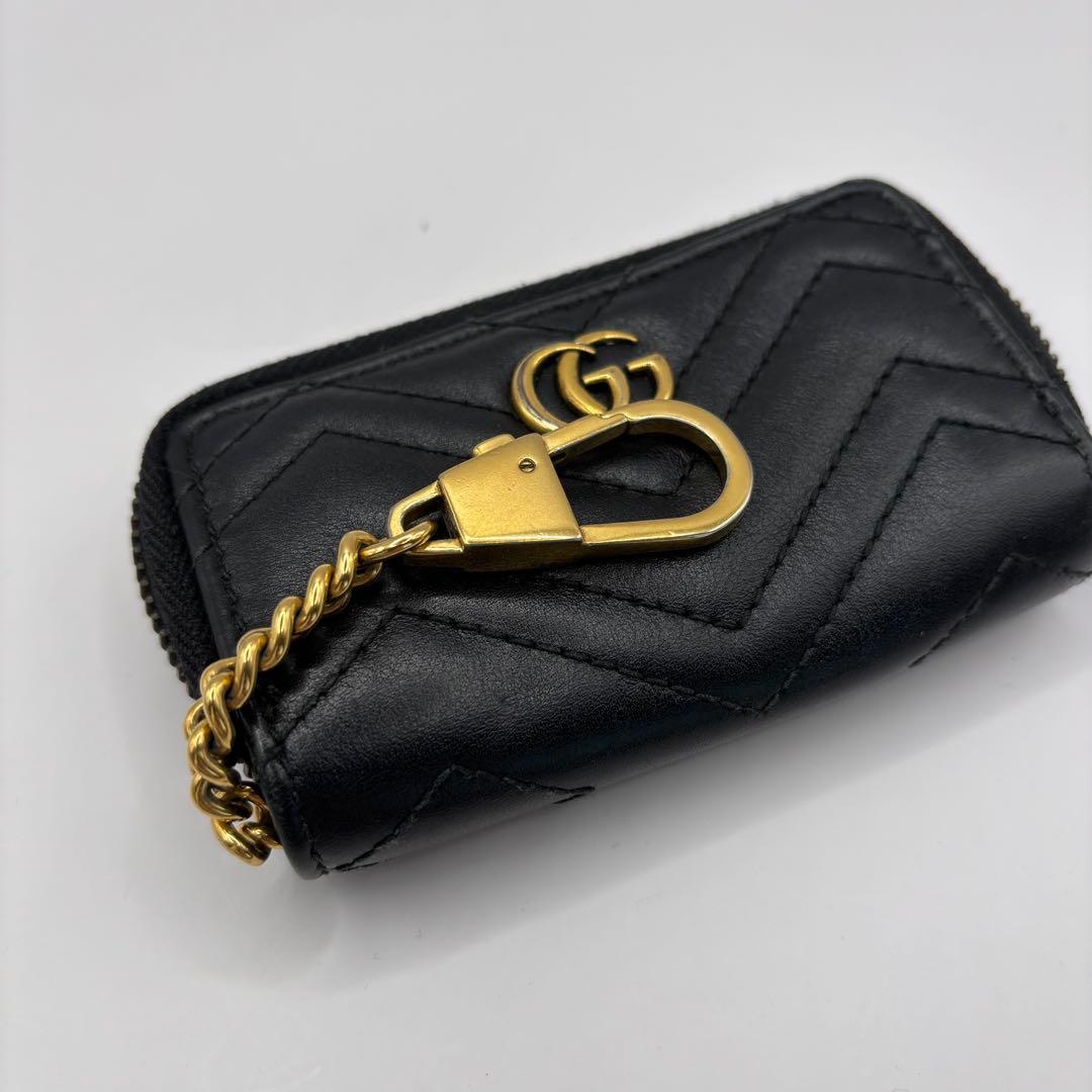 GUCCI キーケース　ケース　ブラック　キルティング　498127 小物