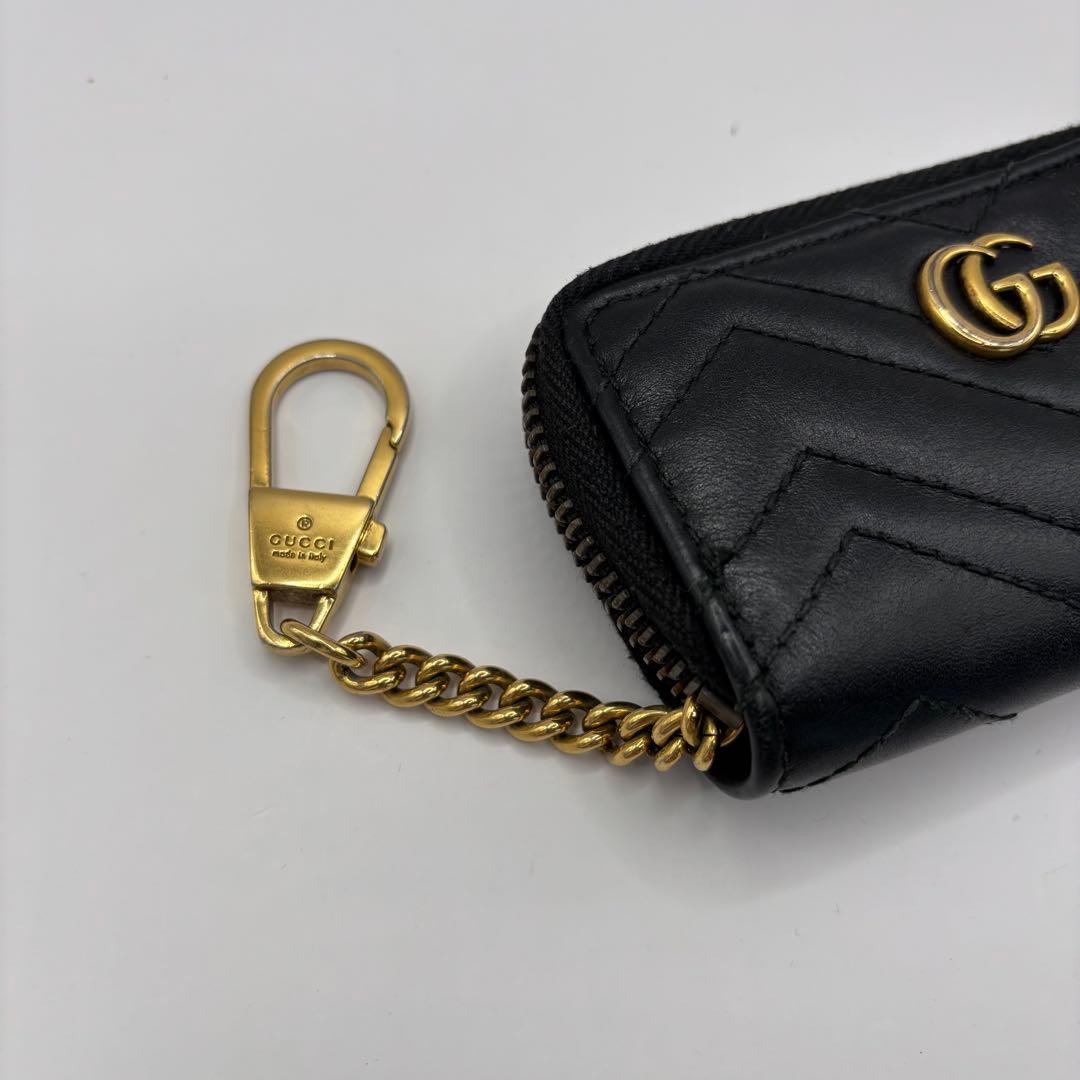 GUCCI キーケース　ケース　ブラック　キルティング　498127 小物