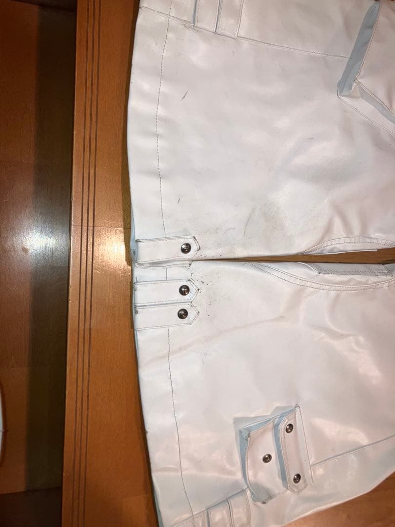 来世はgangさん専用　cozy worldwide レザー　カーゴパンツ　白