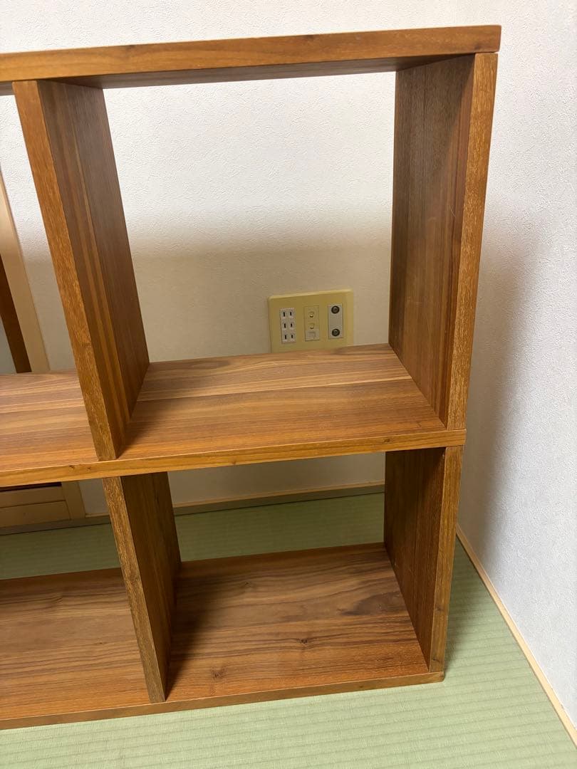 たのメル便送料込み　組み立て不要　無印良品　スタッキングシェルフ　ウォルナット