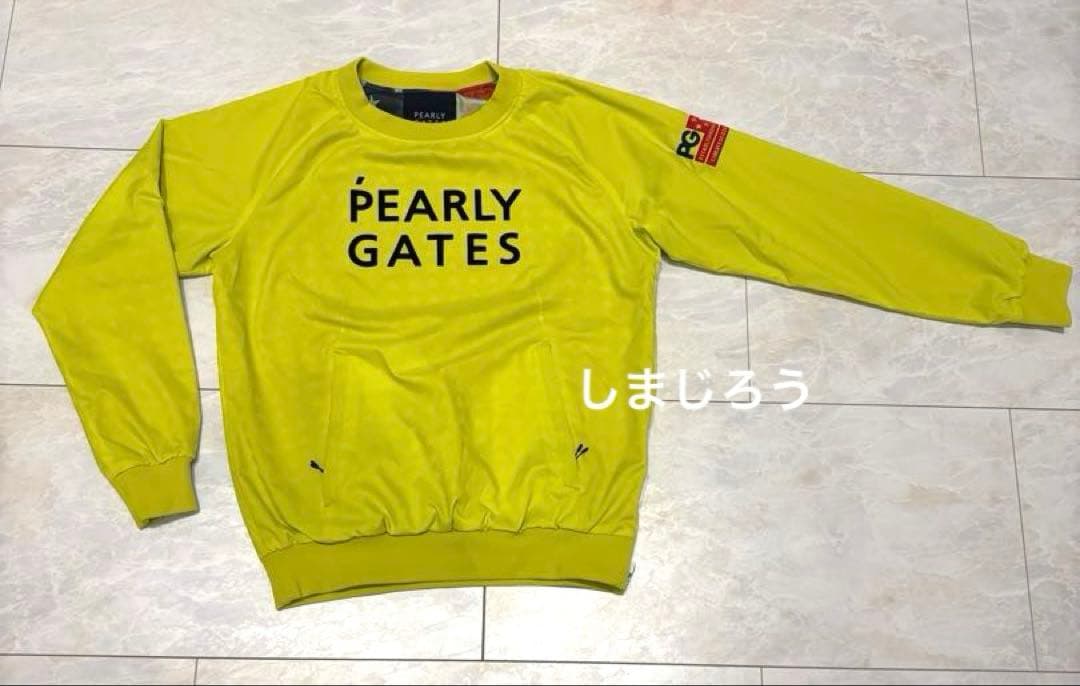 美品　PEARLY GATES スニードジャック長袖　3 ライム　裏地星条旗