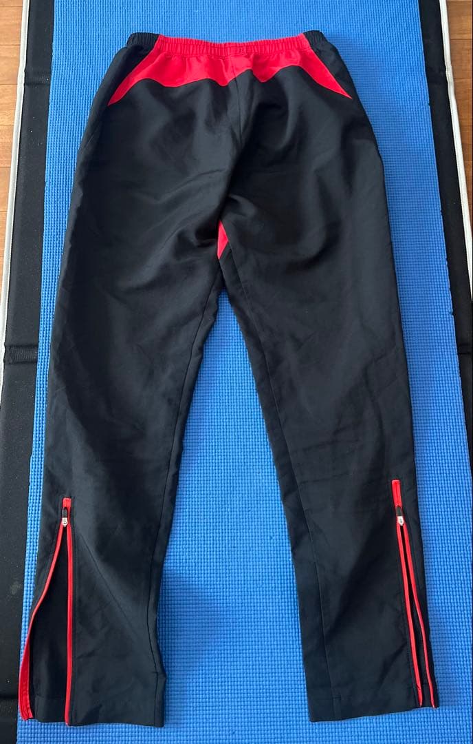 ASICS ジャージ上下セット ウィンドブレーカー グレー/ブラック/レッドL