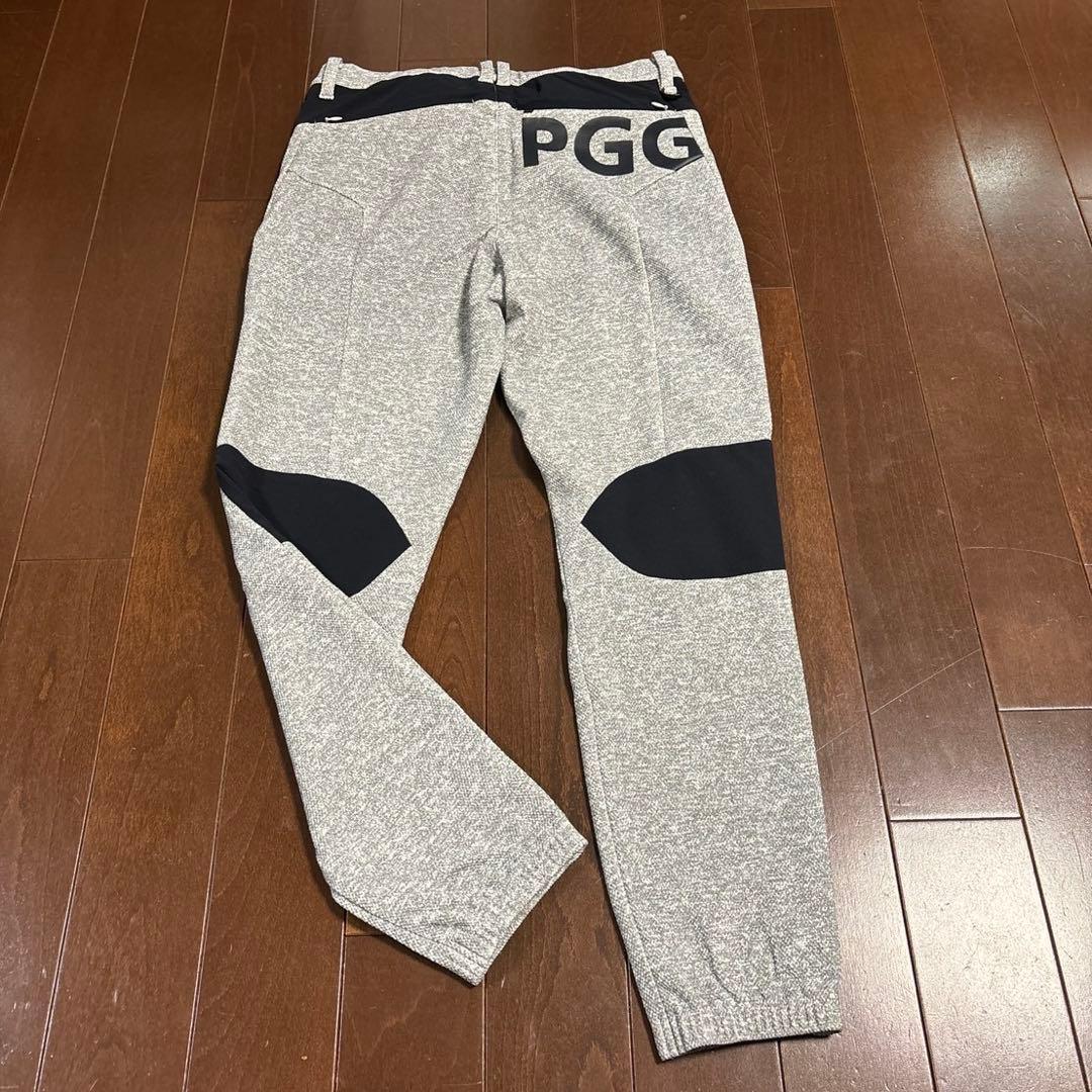パーリーゲイツPGGダブルラッセル杢グレー＆ロゴパンツサイズ4