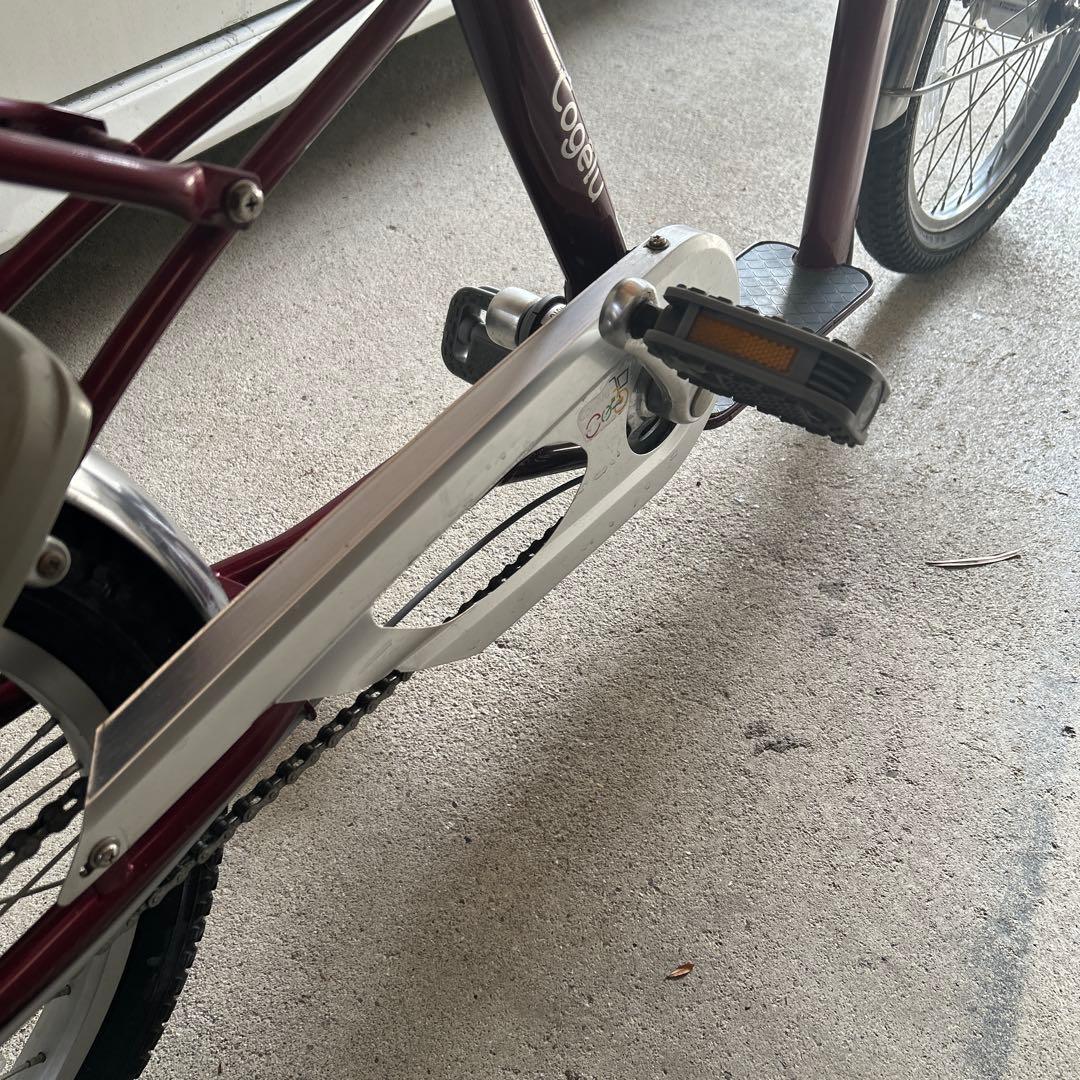 シニア向け自転車　こげーる　赤色 前面バスケット付き