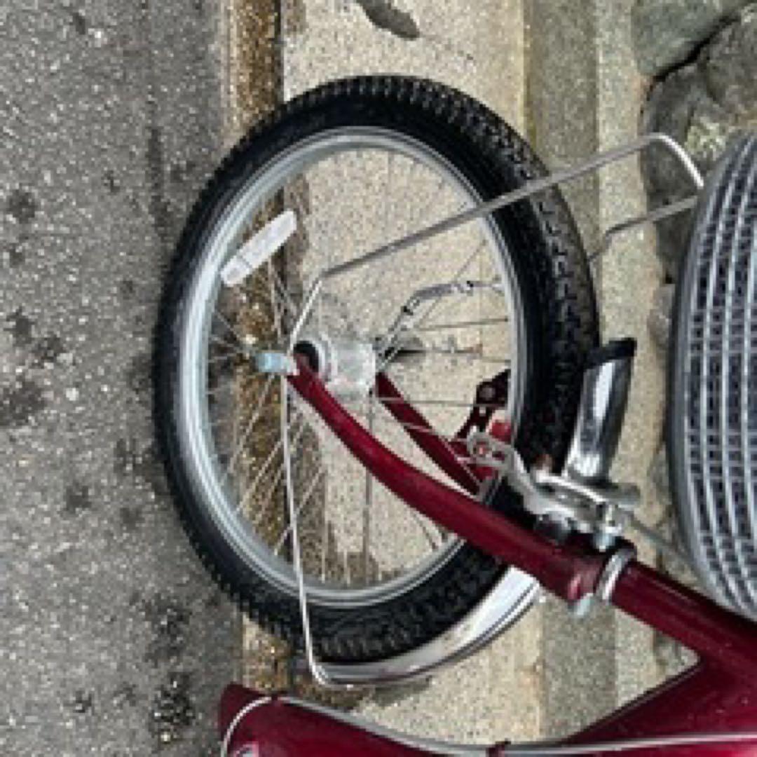 シニア向け自転車　こげーる　赤色 前面バスケット付き