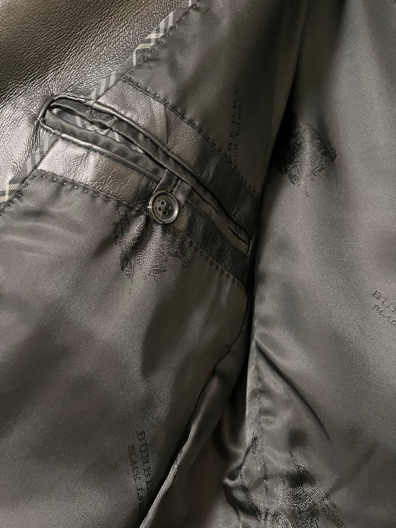 【美品】バーバリーブラックレーベル ラムレザージャケット 黒 Sサイズ