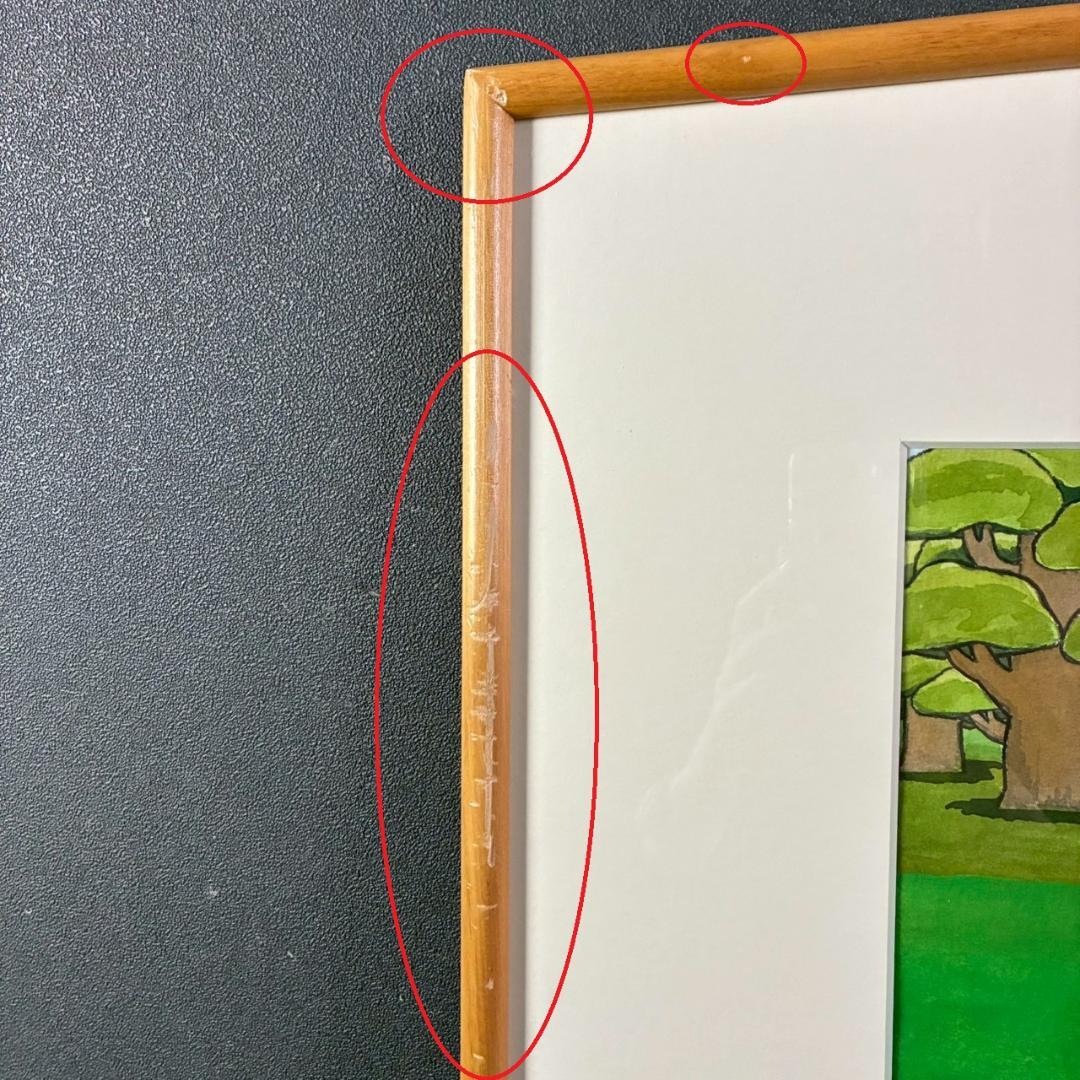 小山賢太郎「目標ピッタリ」水彩画 原画 直筆サイン入 ゴルフ 漫画家 マンガ