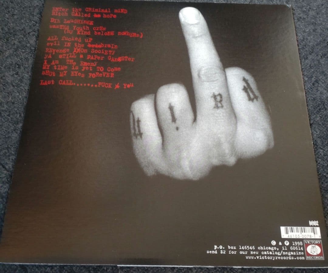 洋楽 BLOOD FOR BLOOD /REVENGE ON SOCIETY [LP]