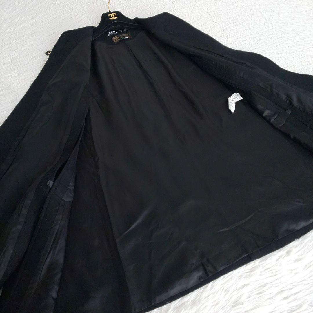 美品 ZARA ポンチョケープ L バックル付きケープコート マンテコ ゴールド