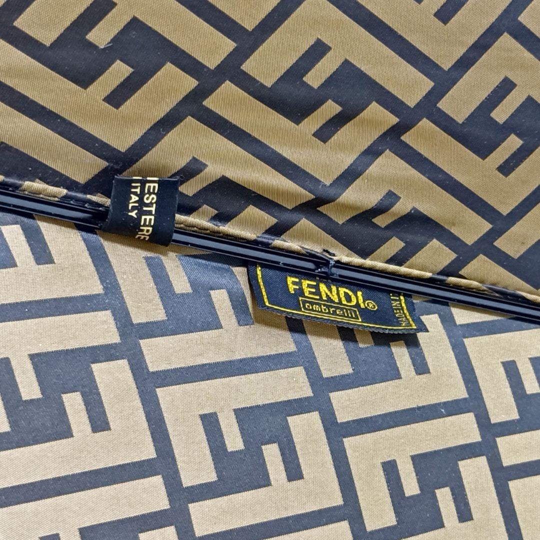 FENDI フェンディズッカ 総柄 高級 傘 ブラウン ゴールド イタリア製
