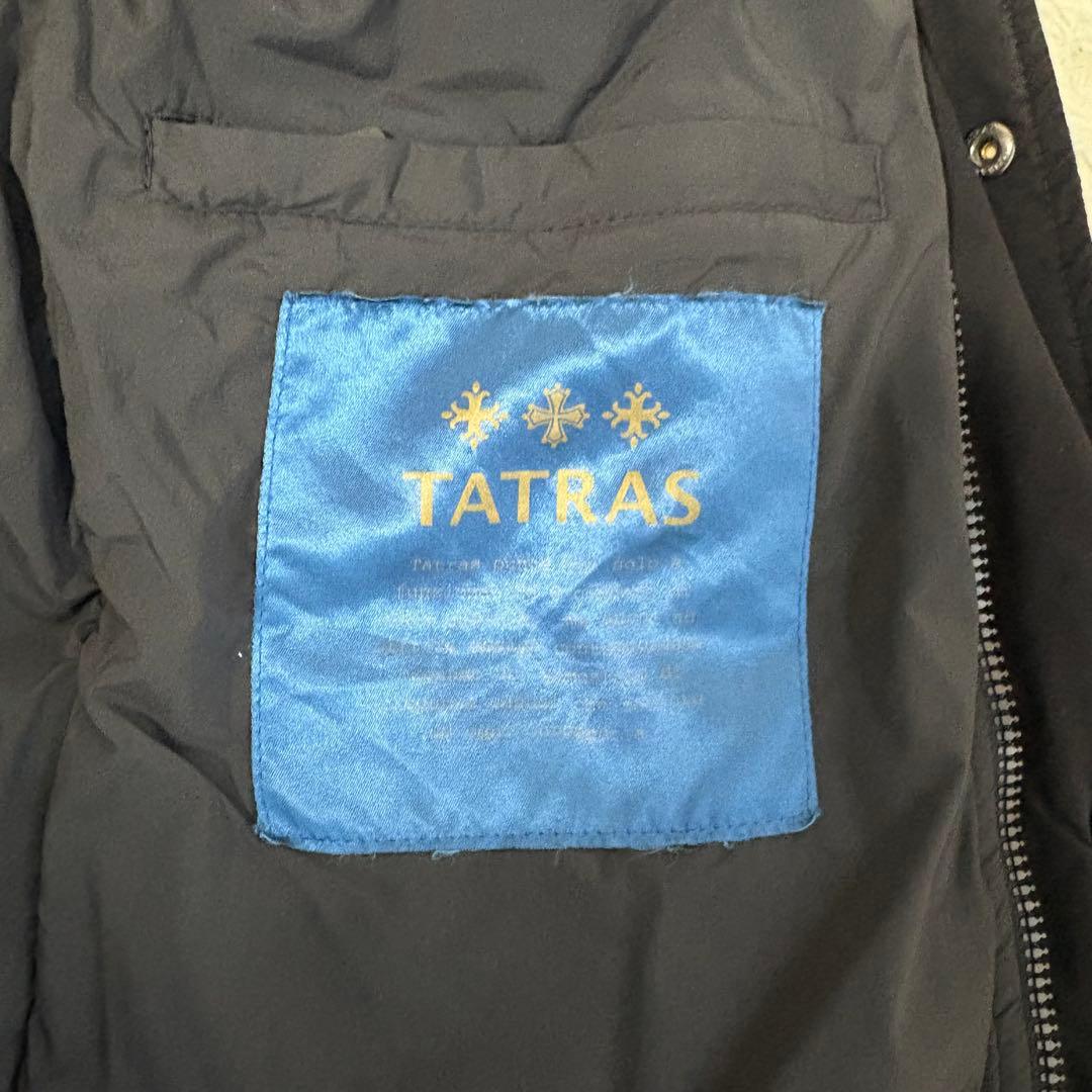 【TATRAS】タトラス フード付き ブラック ダウンベスト サイズ03