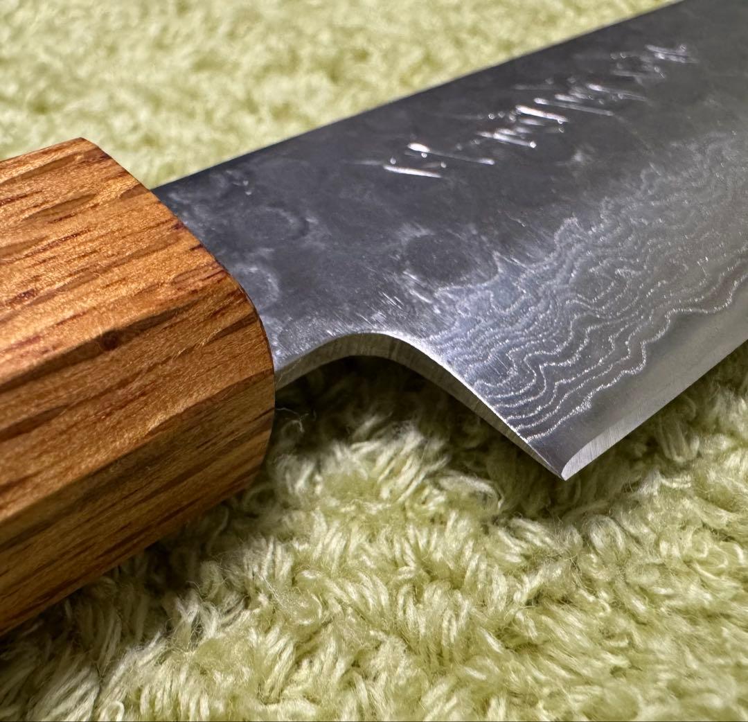 唐津厚広 ペティ 包丁 150mm 5寸 VG10 ダマスカス 樫 新品 日本製