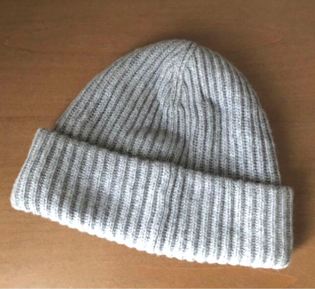 GANNI ニット キャップ GREY ビーニー Wool 混紡 グレー