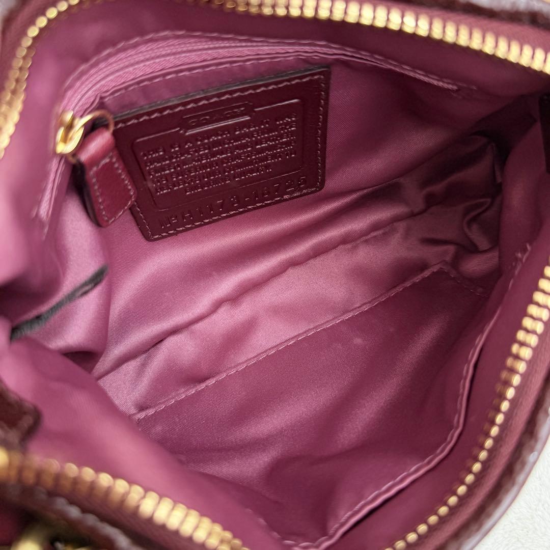 バッグ Coach Purple Poppy Sequins Bag Rare