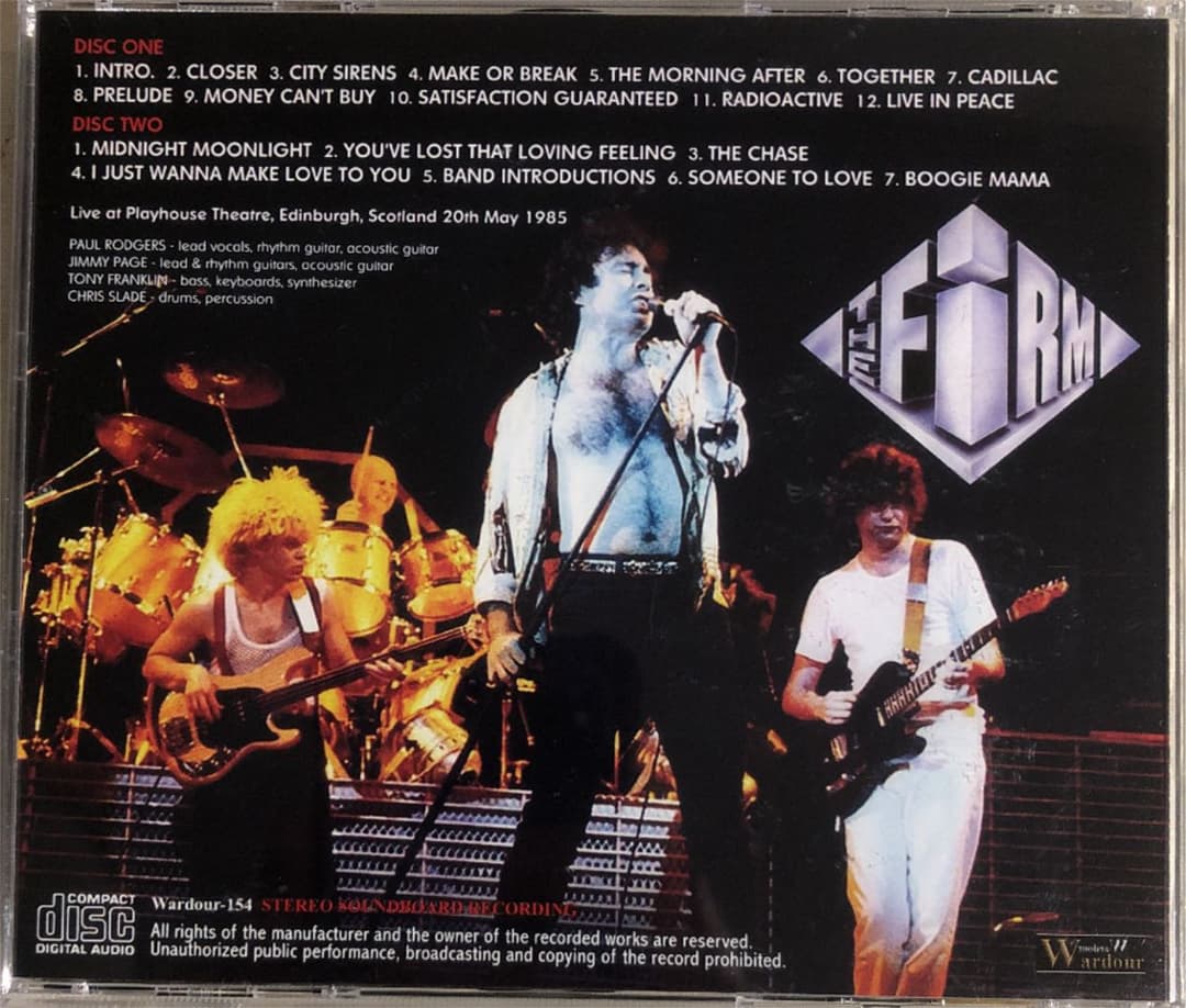 SBD！THE FIRM/ Edinburgh 1985/ Jimmy Page