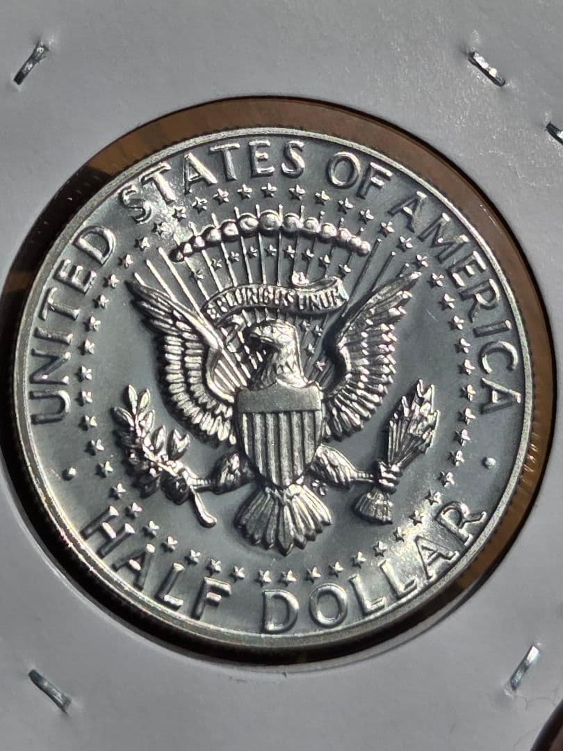 (プルーフ)アメリカ合衆国　ケネディ大統領　ハーフダラー銀貨　1964