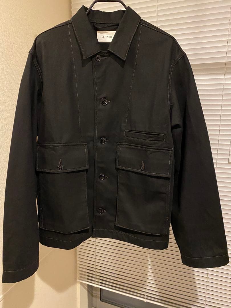 24aw LEMAIRE Boxy Jacket M 黒 ルメール ジャケット