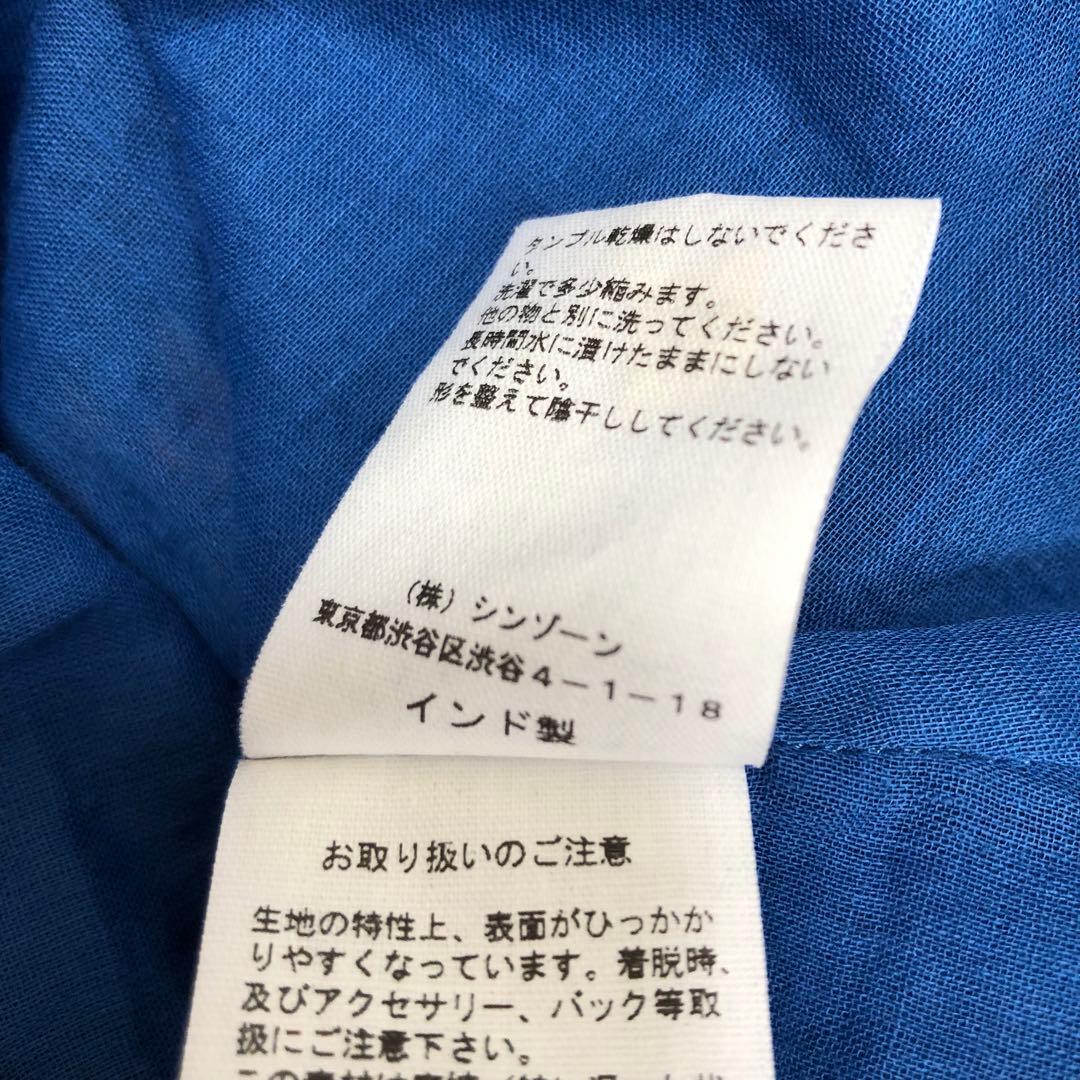 THE SHINZONE HOLI DRESS ブルー 花柄 ロングワンピース