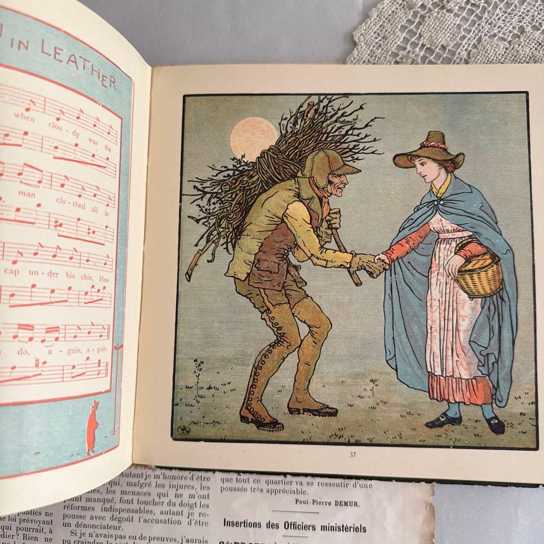 難有1881年アンティーク挿絵を味わう絵本イギリス洋書ジャンクジャーナル古書