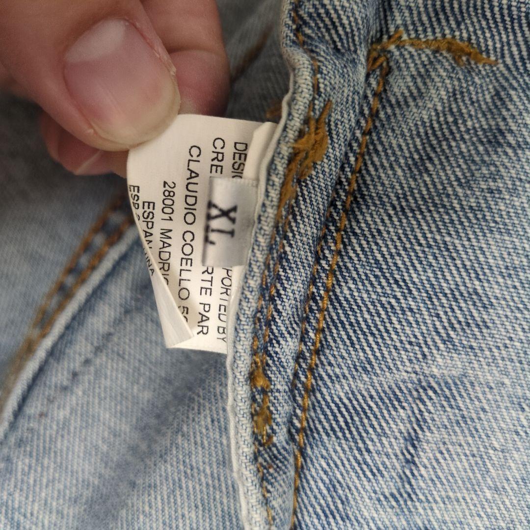 ​【極希少】ZARA リメイク加工 デニムジャケット パンク スタッズ 落書き風