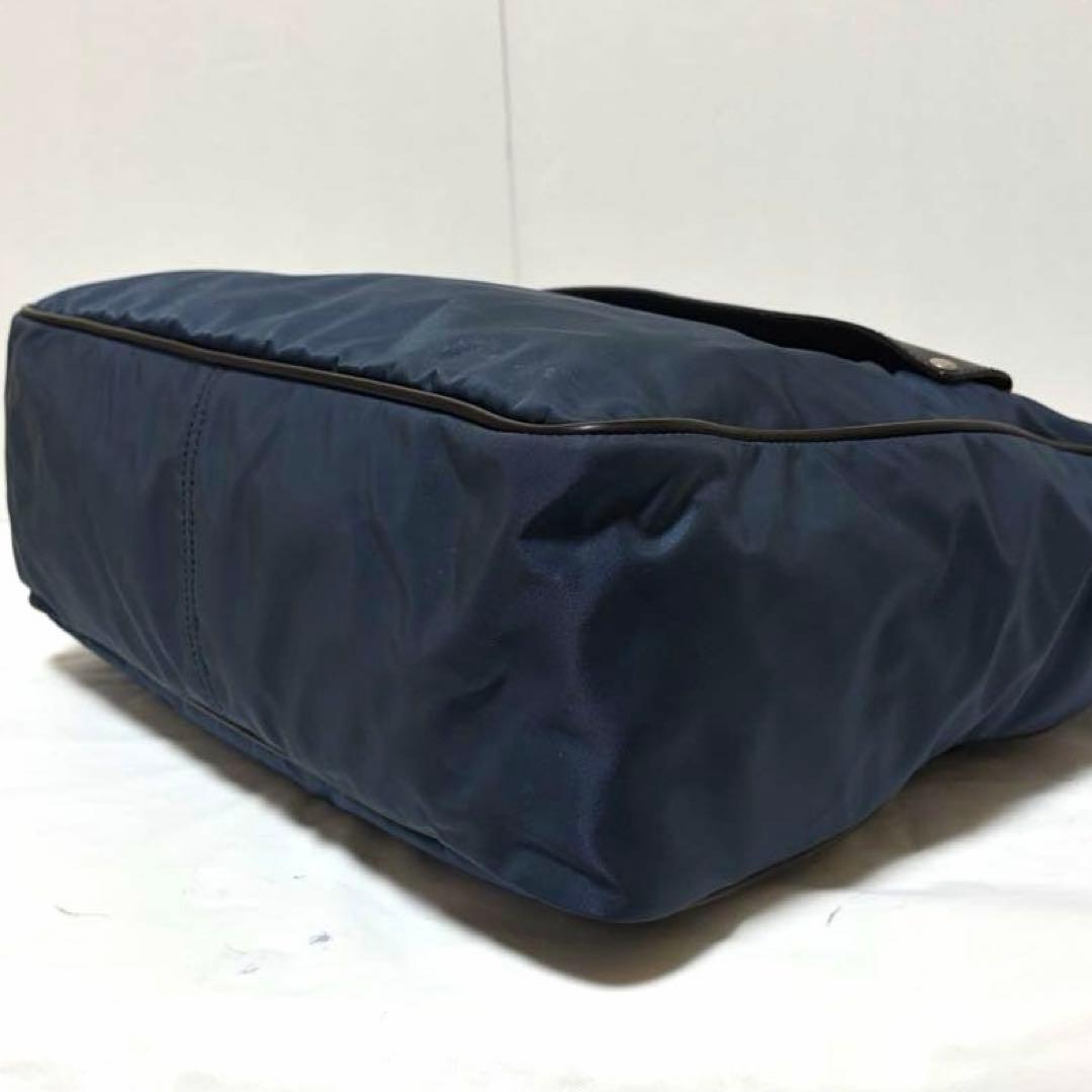 極美品✨フェリージ トートバッグ 1744 A4可 大容量 ネイビー ブラック