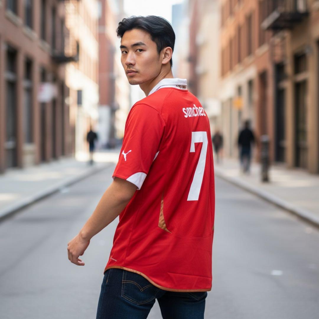 【Used】サッカーユニフォームPumaチリ代表 10/11 sanchez 7