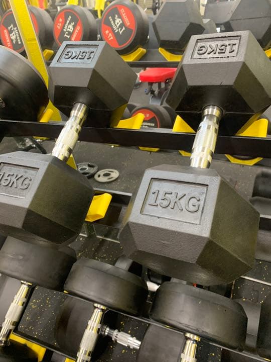 ラバーヘックス  ダンベル12.5kg から20kg