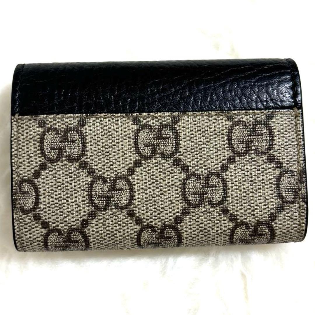 GUCCI グッチ　キーケース　6連　GG マーモント　ブラック