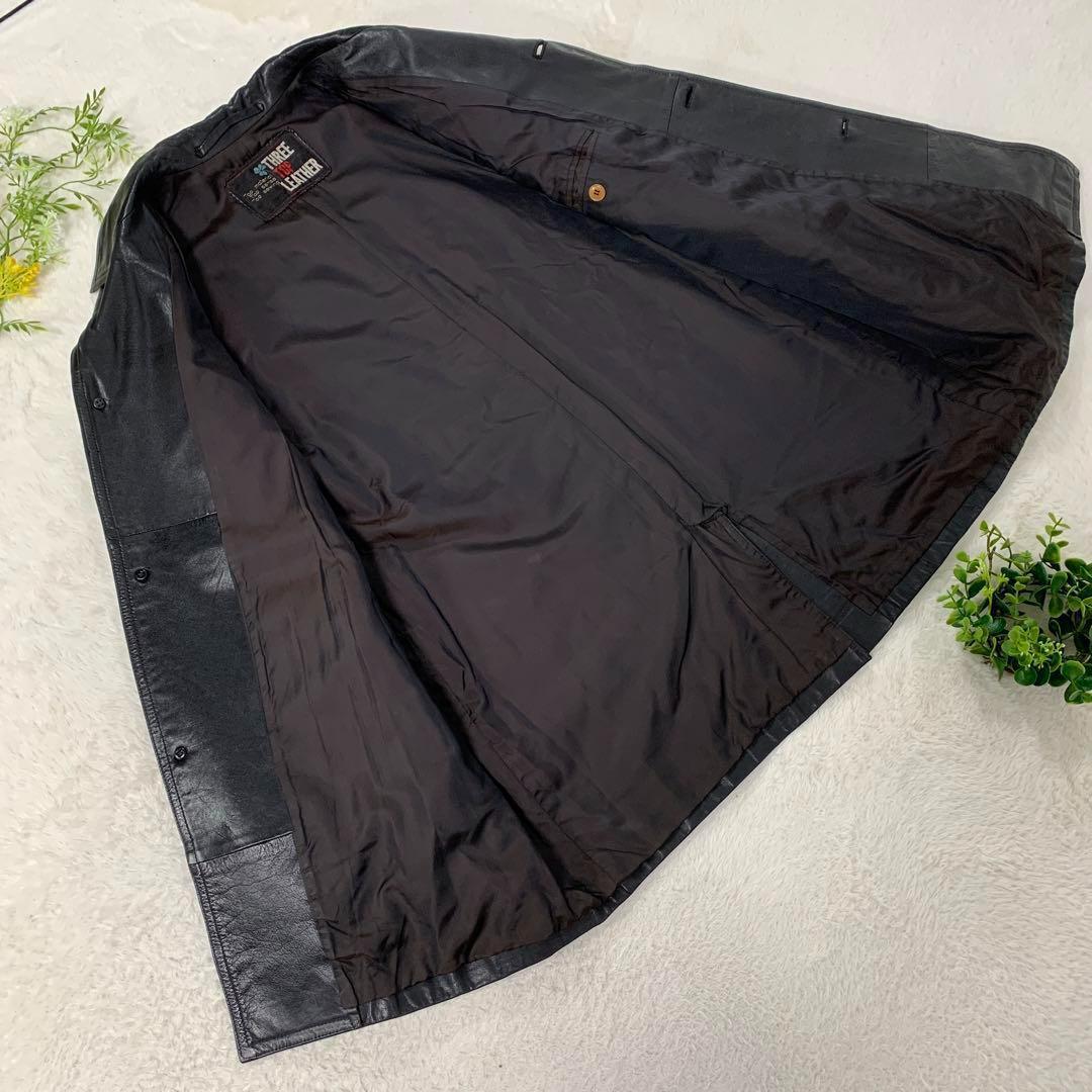 [THREE LEATHER][ヴィンテージ] [牛革]レザージャケット 高級