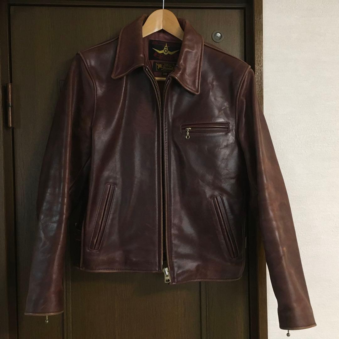 【年代物】B-McCOY’S レザージャケット シングル ステアハイド 38