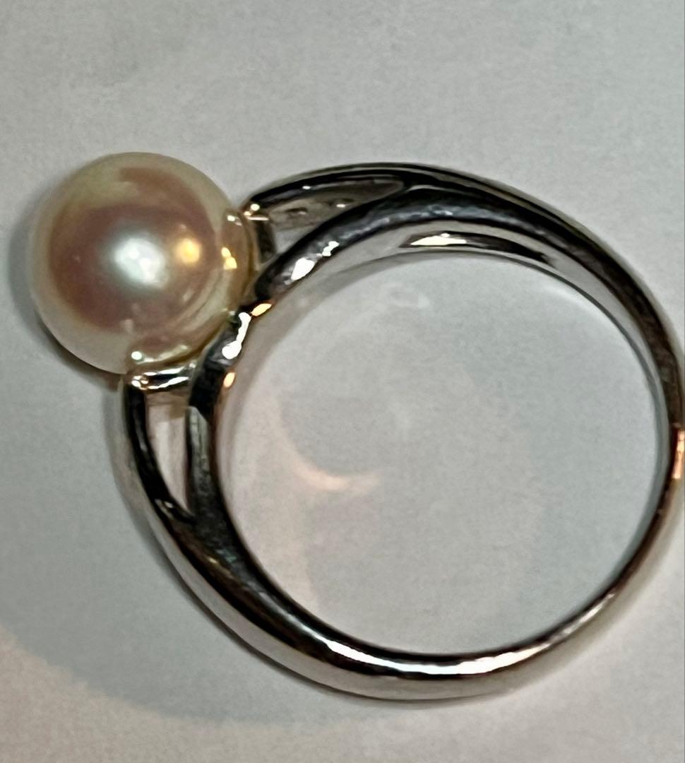Pt900 TASAKI あこや真珠 ダイヤモンドリング