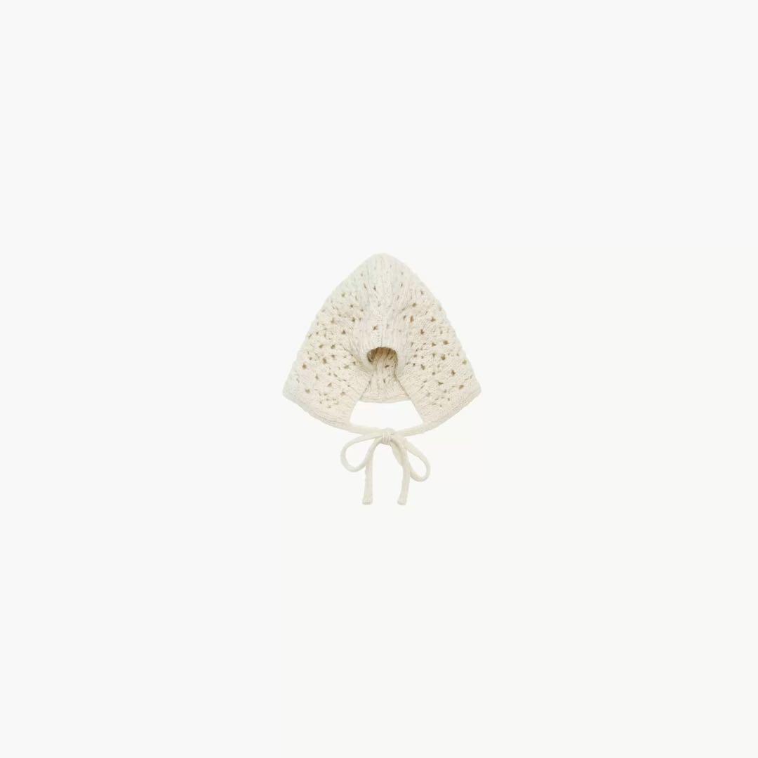 Amomento ニットフード CROCHET KNIT BONNET