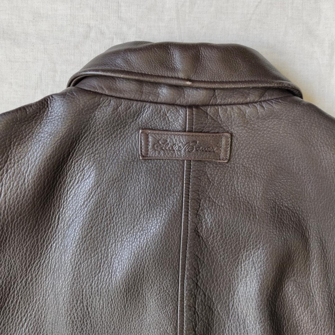 90s 00s Eddie Bauer レザージャケット ブルゾン ブラウン
